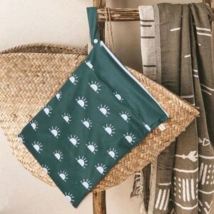 Green Wet/Dry Pool Bag with Sun Pattern